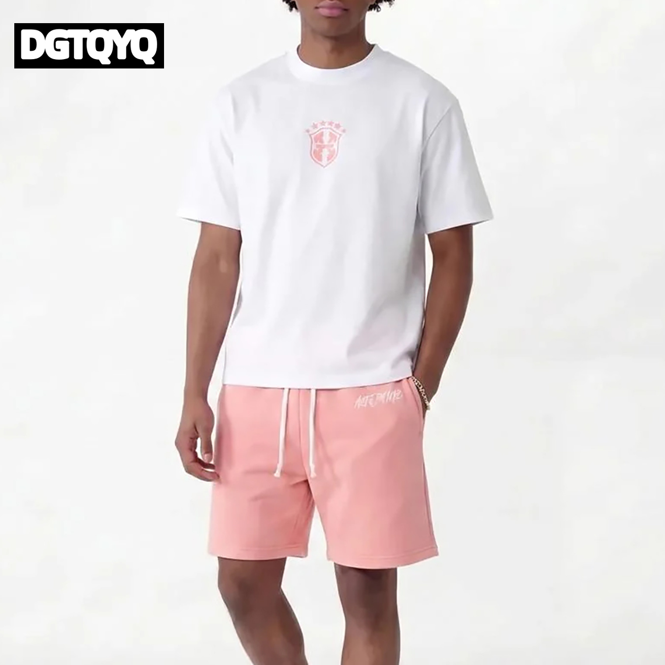 Fear Of God Essential - Man's Summer New Pink Embroidered Casual