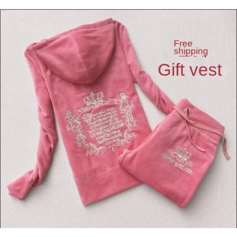 JC Tracksuit Women Velvet Wome - Streetwear Brand Y2K ulasan dan harga