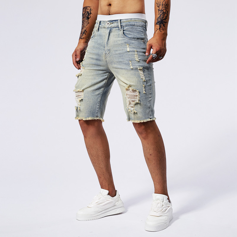 2025 Summer New Men's Ripped D - Streetwear Brand ulasan dan harga