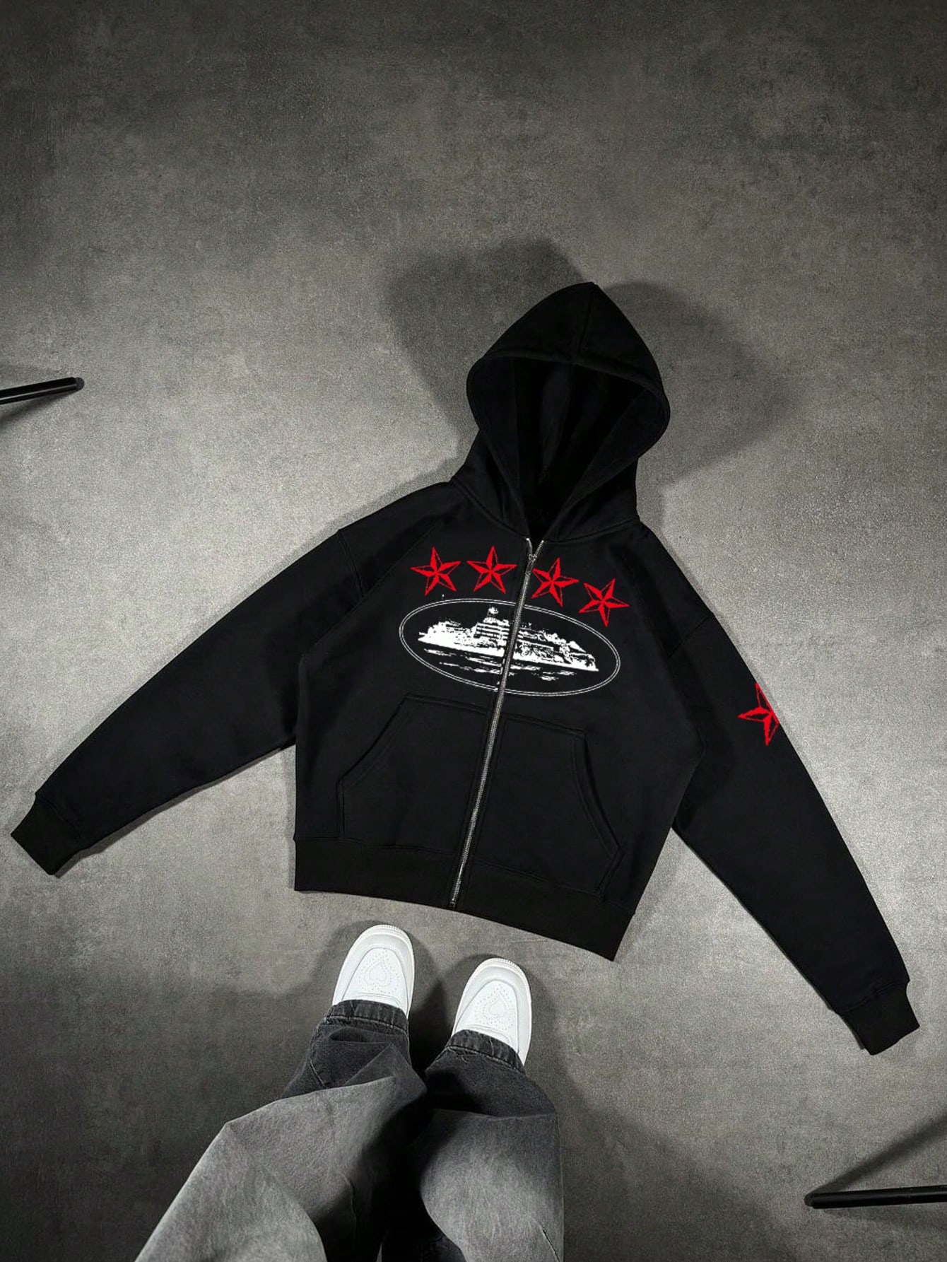 Men Casual Zip Up Hooded Sweat - Fear Of God Essential ulasan dan harga
