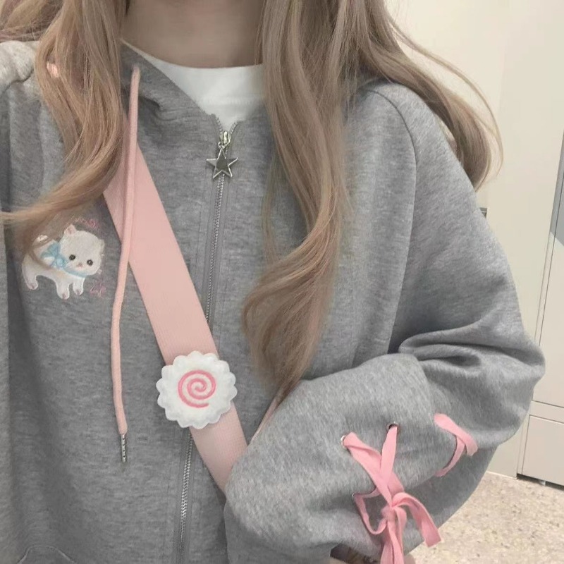 Y2k Women's Hoodie Jacket Cute - Streetwear Brand Y2K ulasan dan harga