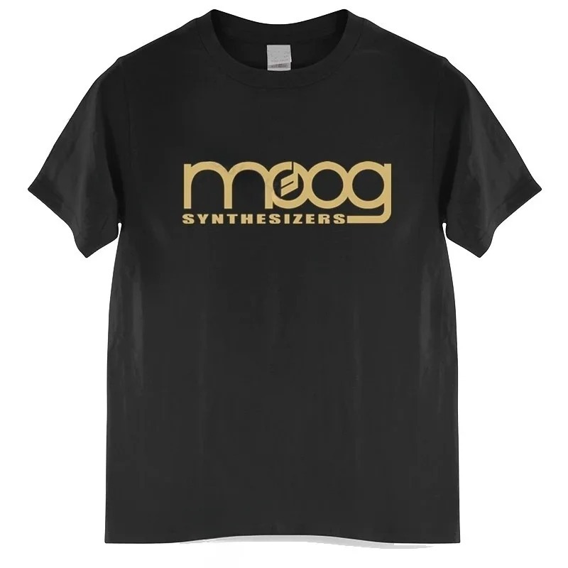 Moog Synthesizer Black Print T - Streetwear Brand Tees ulasan dan harga