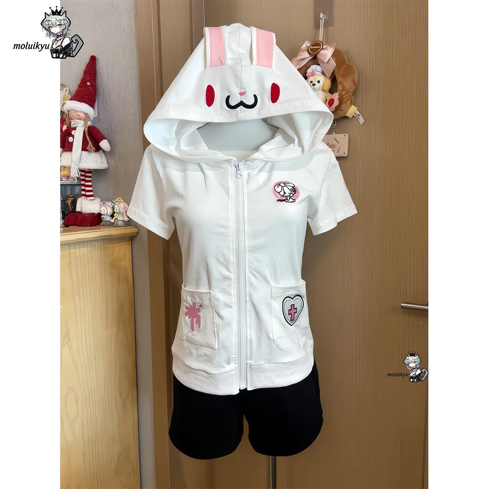 Kawaii Anime Hoodie Short Slee - Streetwear Brand Y2K ulasan dan harga